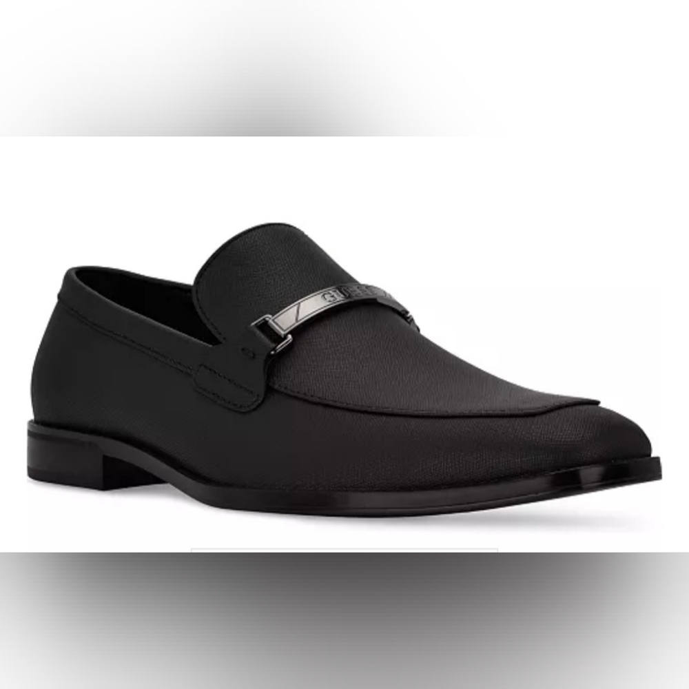 Guess Handy Dress Textured Black Slip-On Loafers Mens Size 9